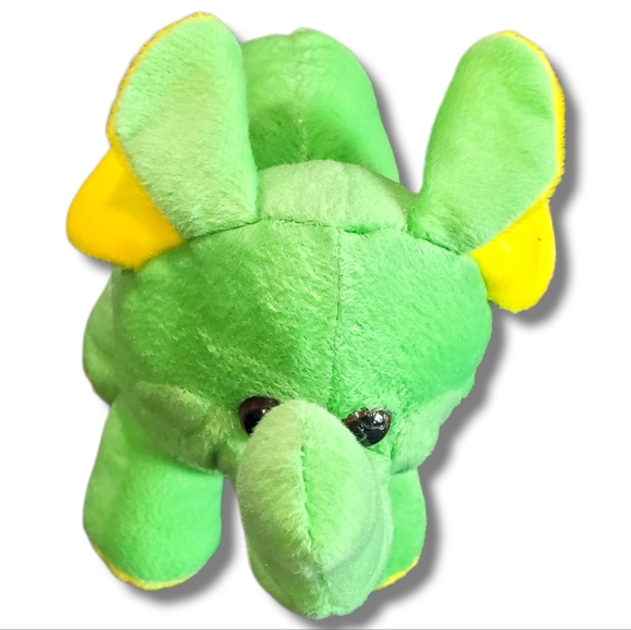 CalPlush Elephant Stuffed Animal Toy 2017 Zoo Kids Birthday Neon Green Yellow - Picture 7 of 12